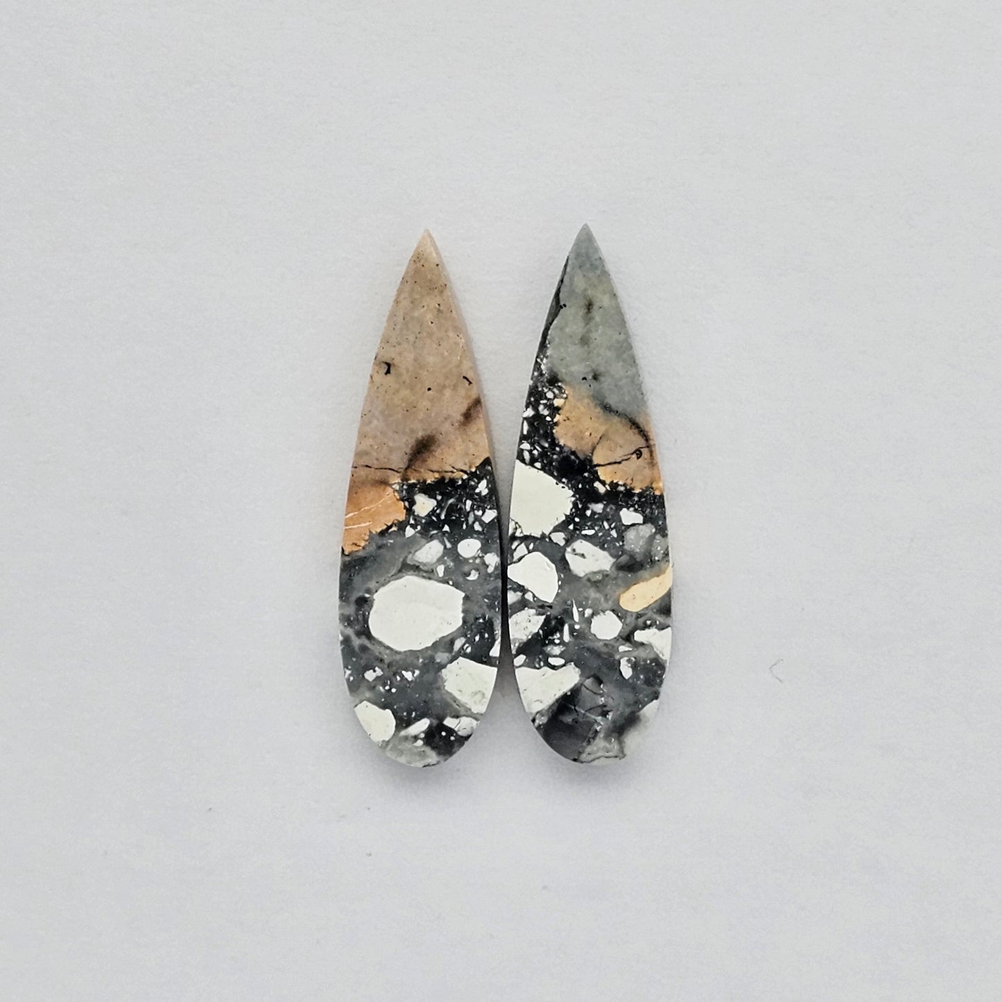 Maligano Jasper cabochon pair