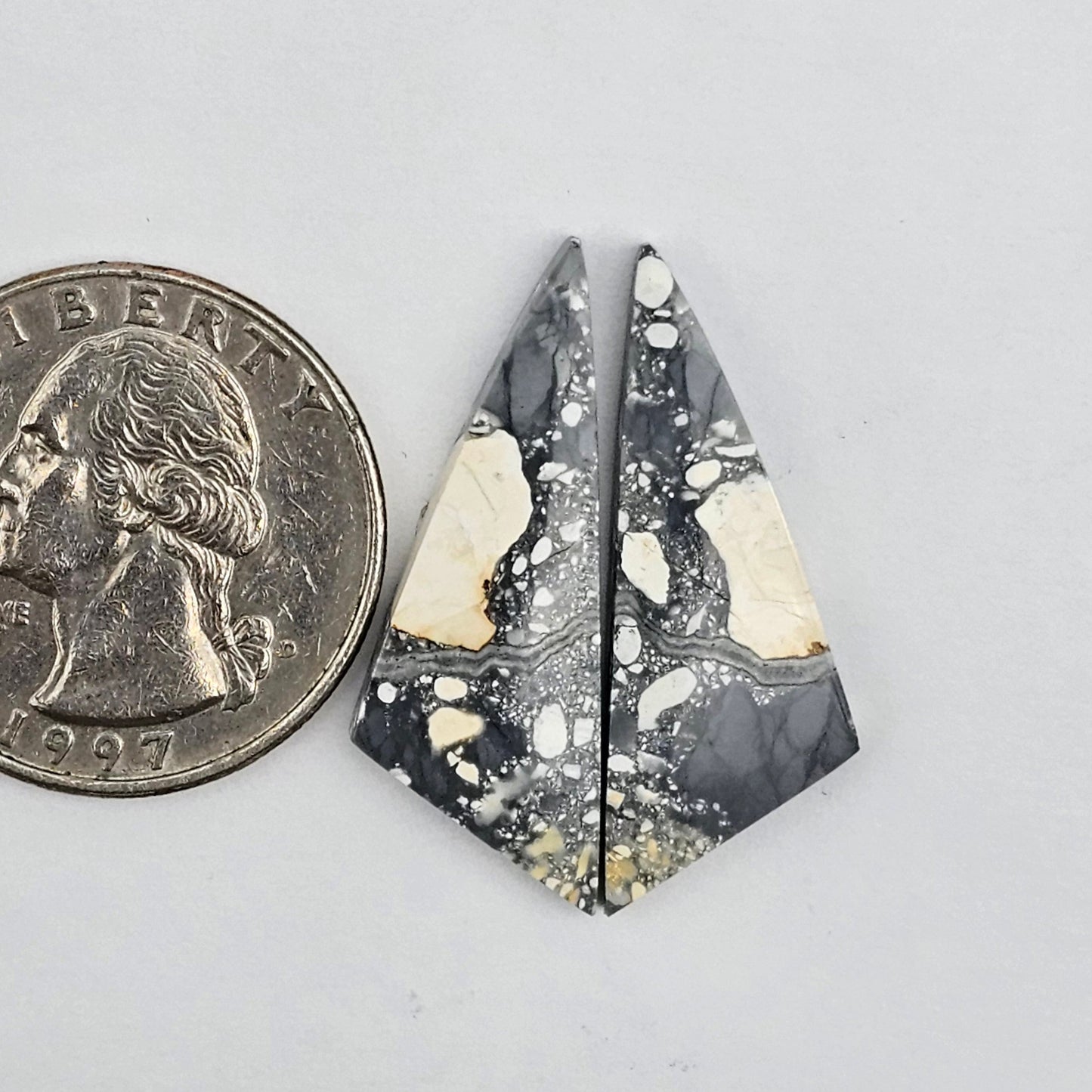 Maligano Jasper cabochon pair