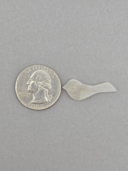 Gray agate bird cabochon