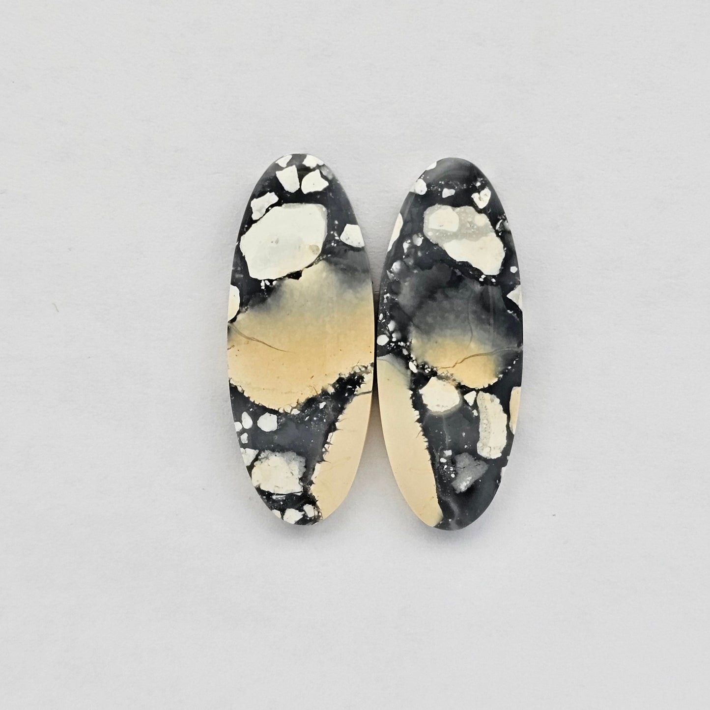 Maligano Jasper cabochon pair
