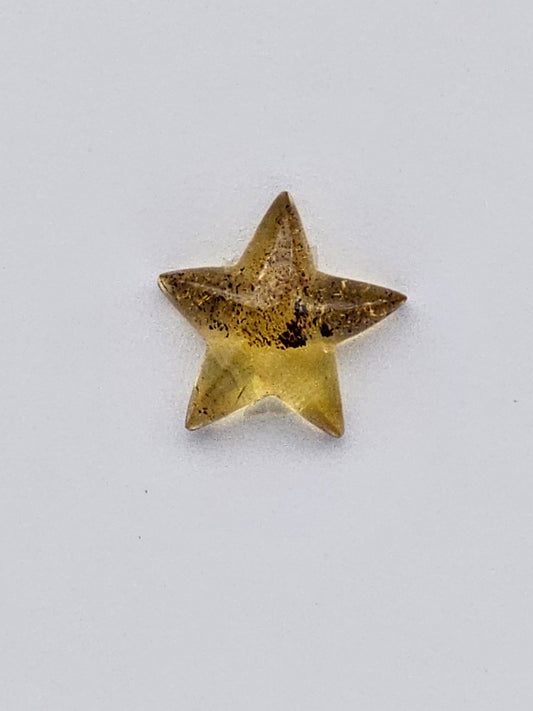 Amber authentic star cabochon large