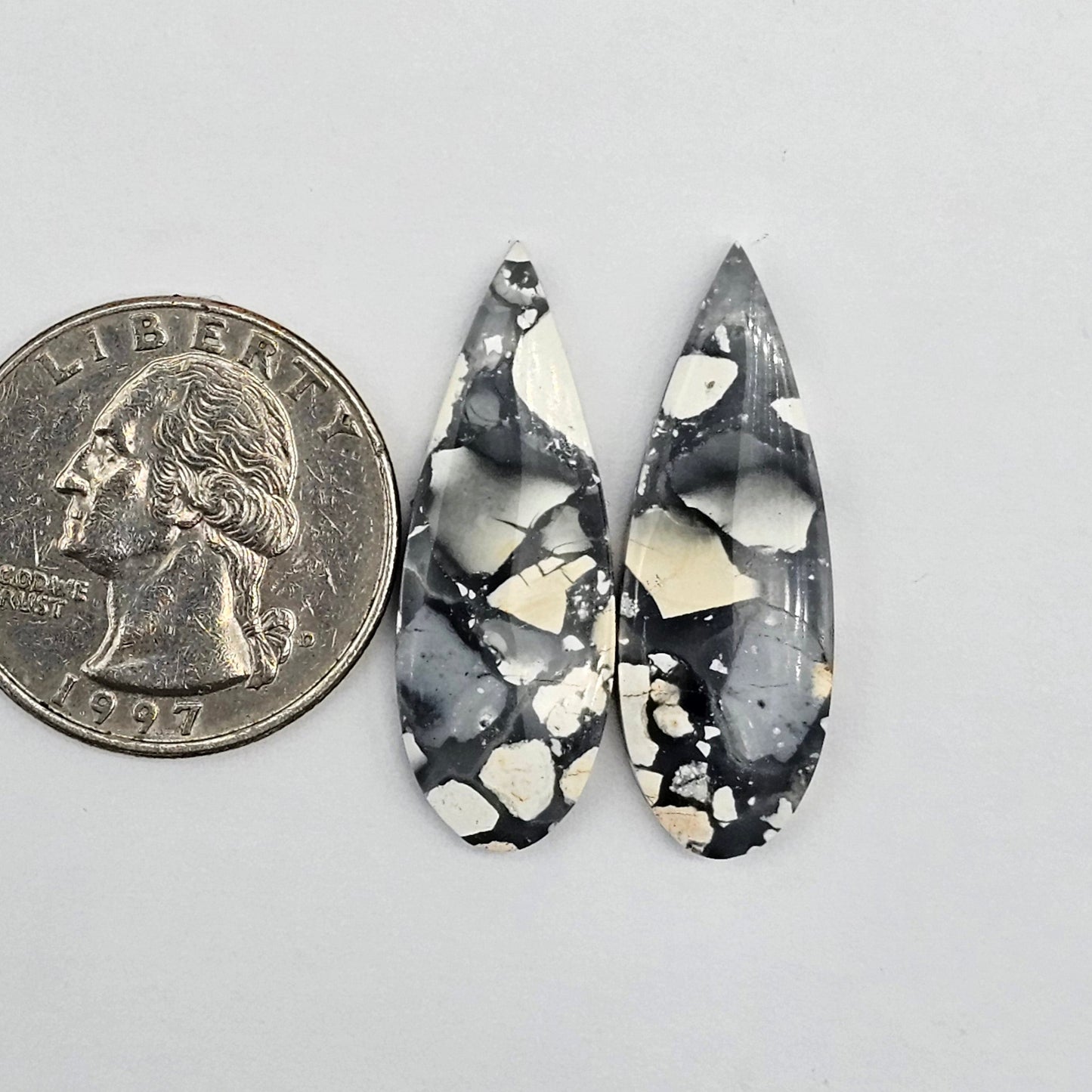 Maligano Jasper cabochon pair