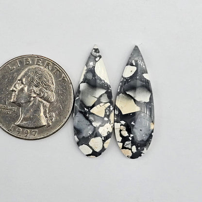 Maligano Jasper cabochon pair