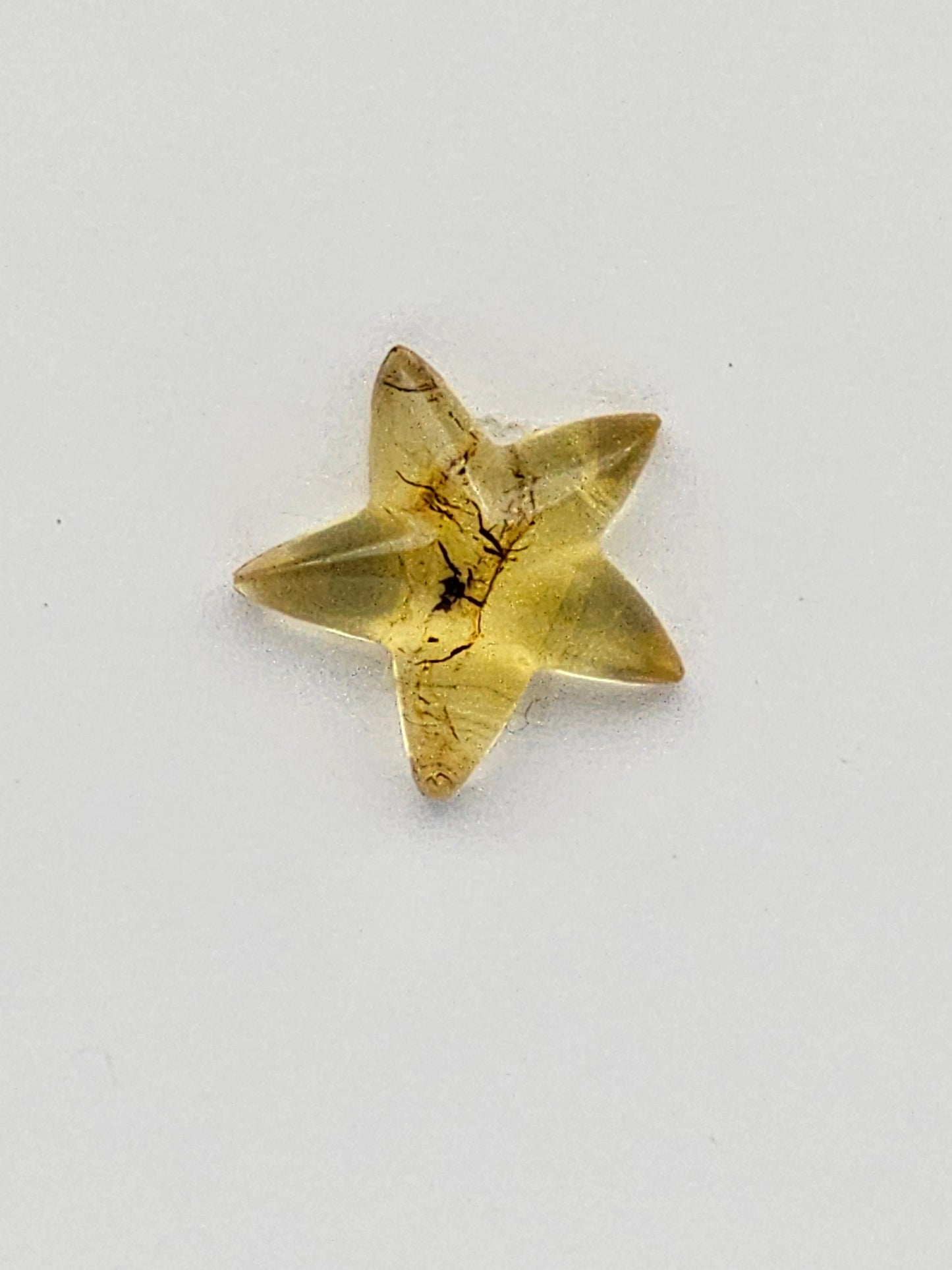 Amber authentic star cabochon large