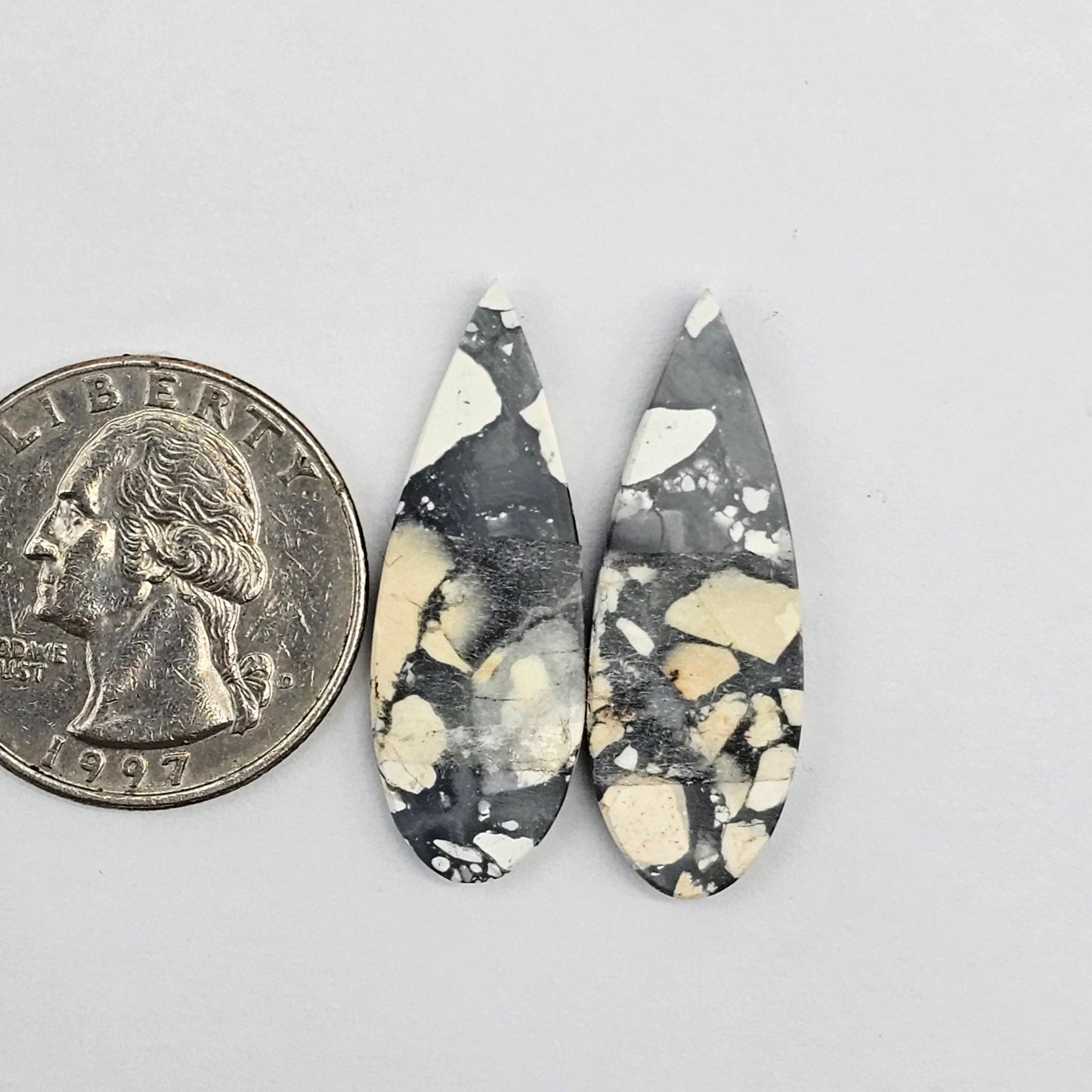 Maligano Jasper cabochon pair