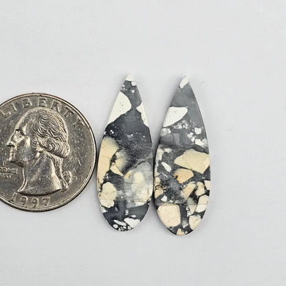 Maligano Jasper cabochon pair