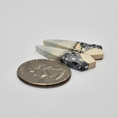 Maligano Jasper cabochon pair