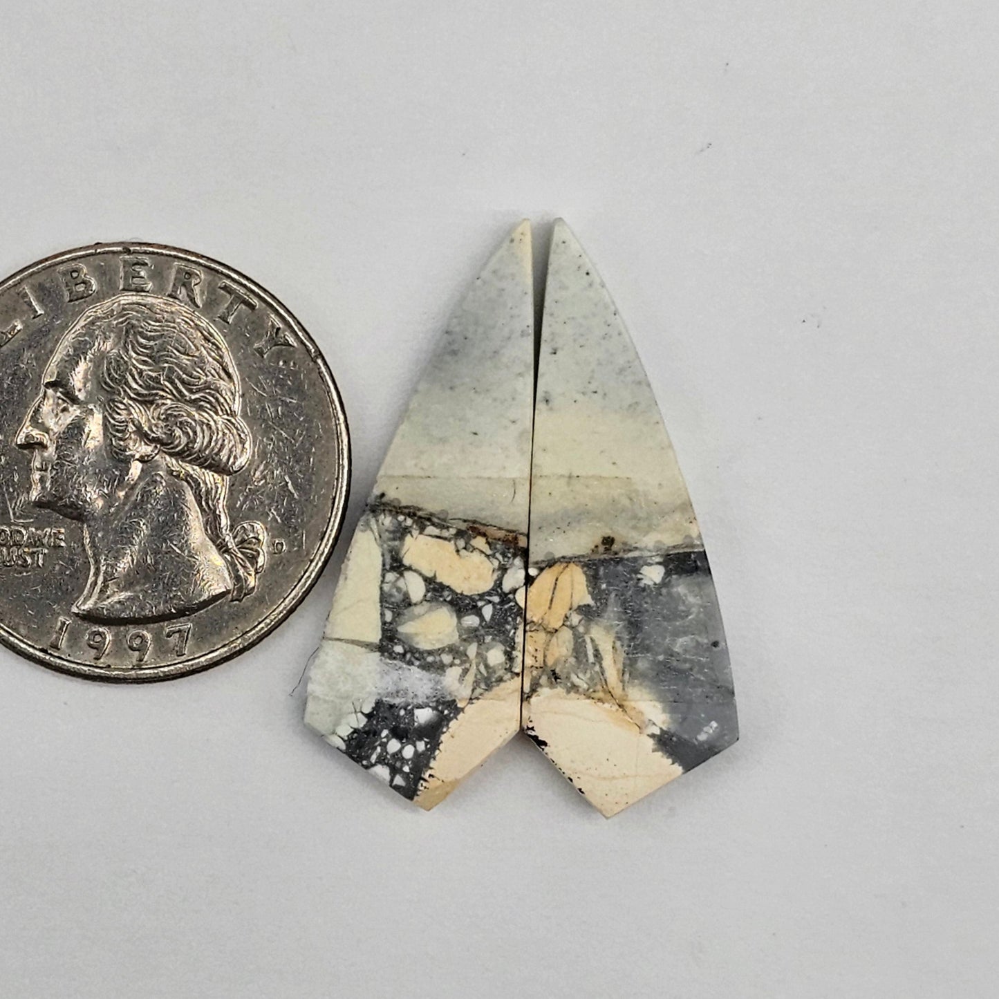 Maligano Jasper cabochon pair