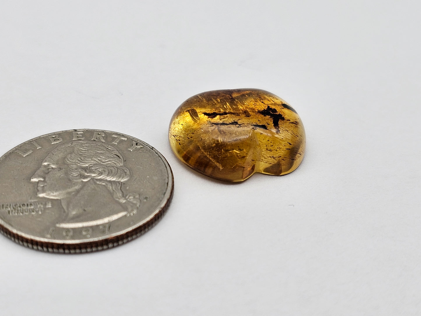 Amber authentic cabochon large