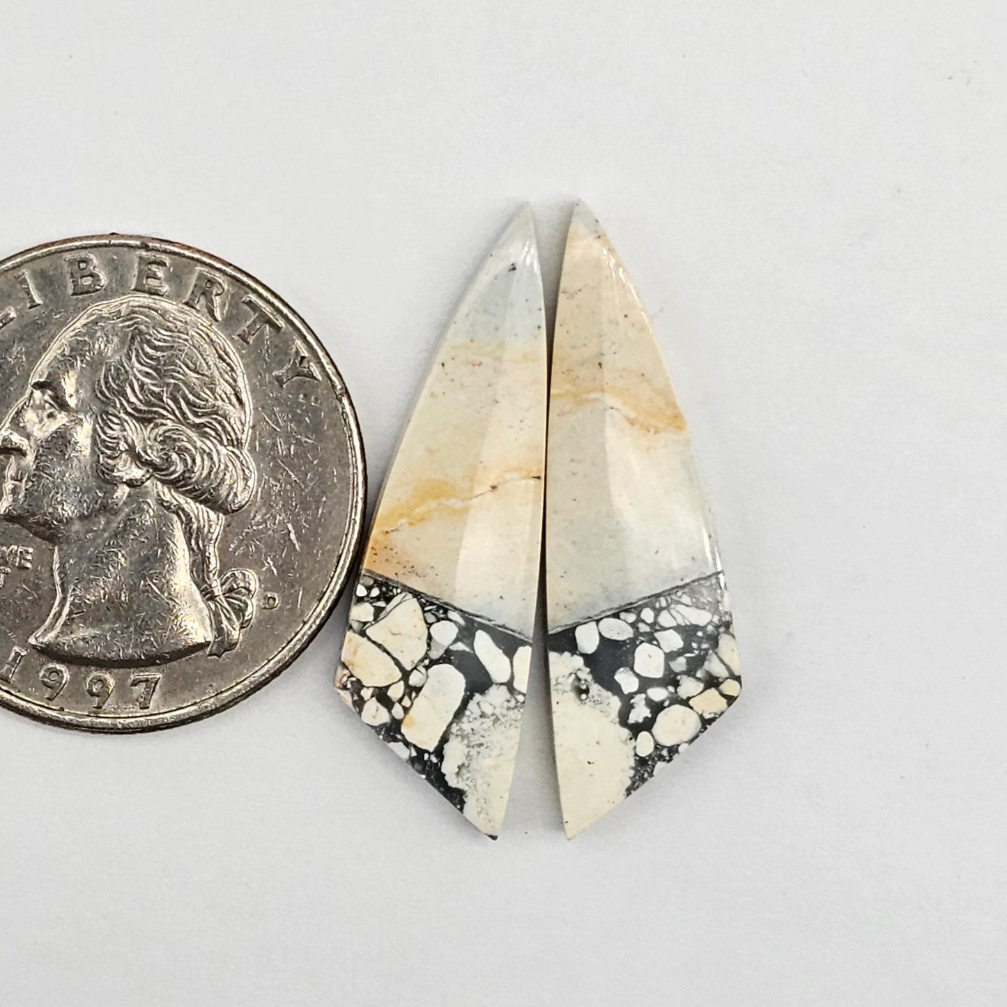 Maligano Jasper cabochon pair