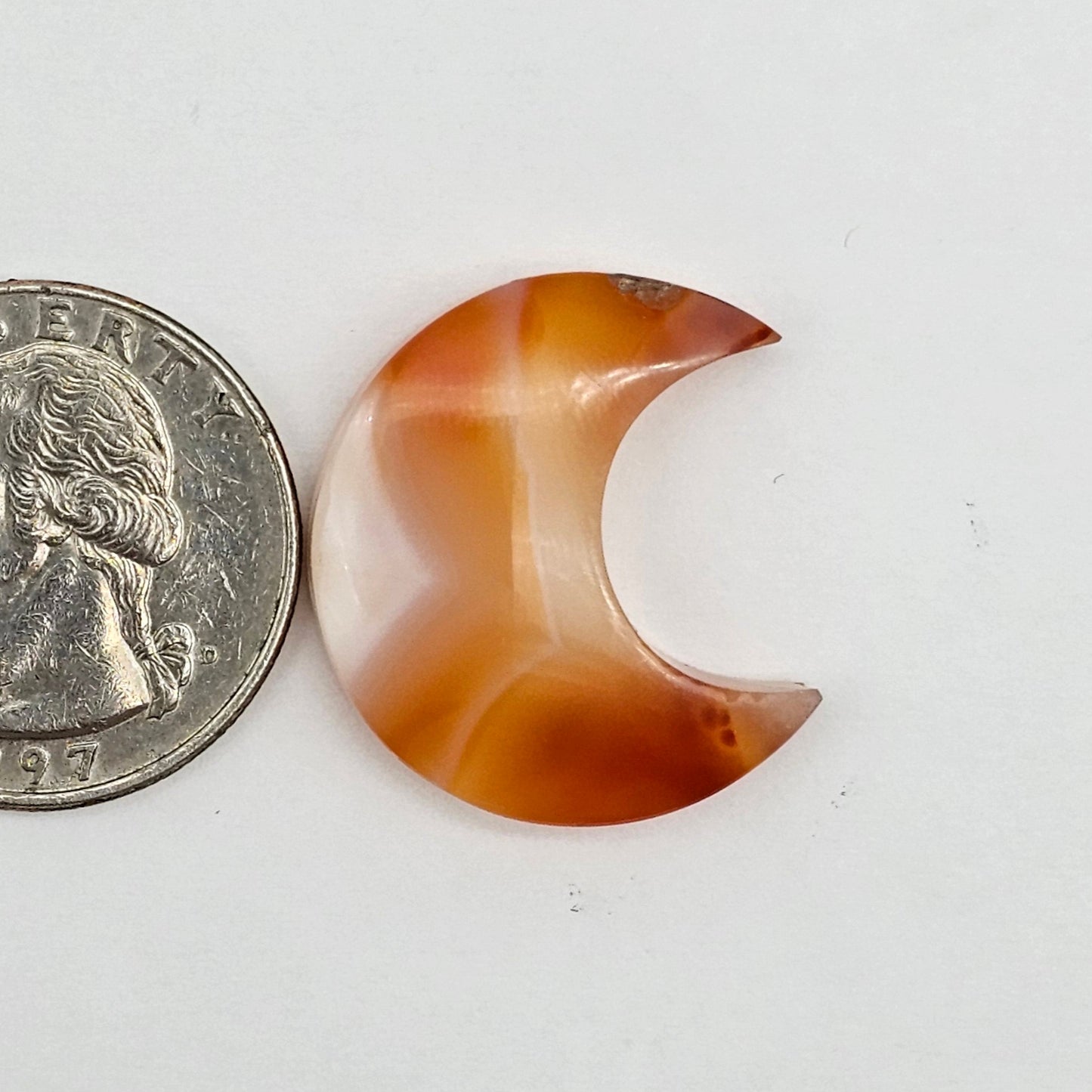 Carnelian Moon Agate Cabochon