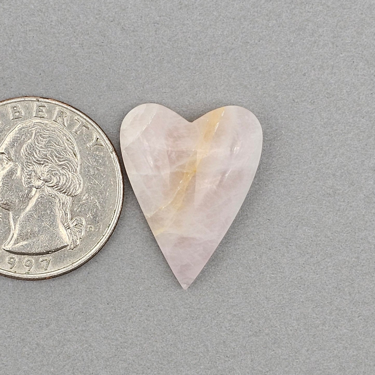 Rose Quartz Geometric Heart Cabochon