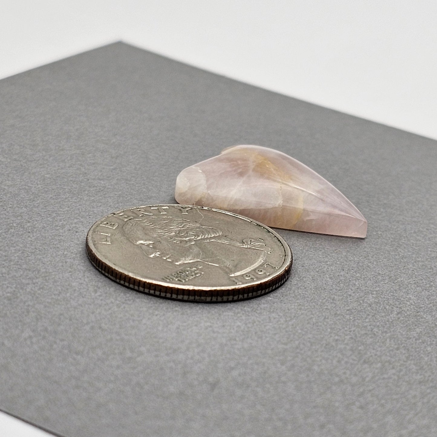 Rose Quartz Geometric Heart Cabochon