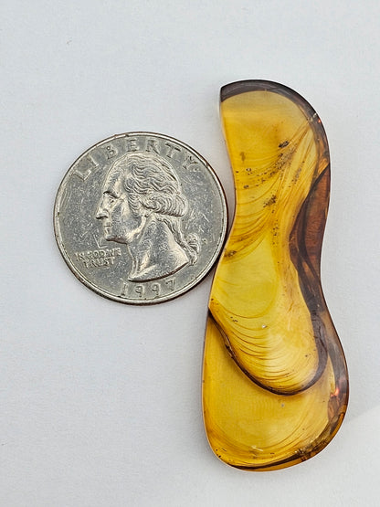 Amber authentic cabochon large