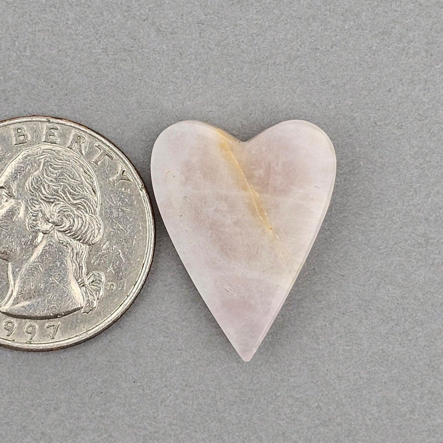 Rose Quartz Geometric Heart Cabochon