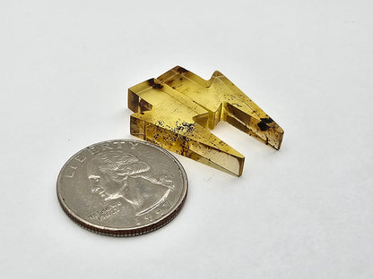 Amber authentic cabochon lightning pair large