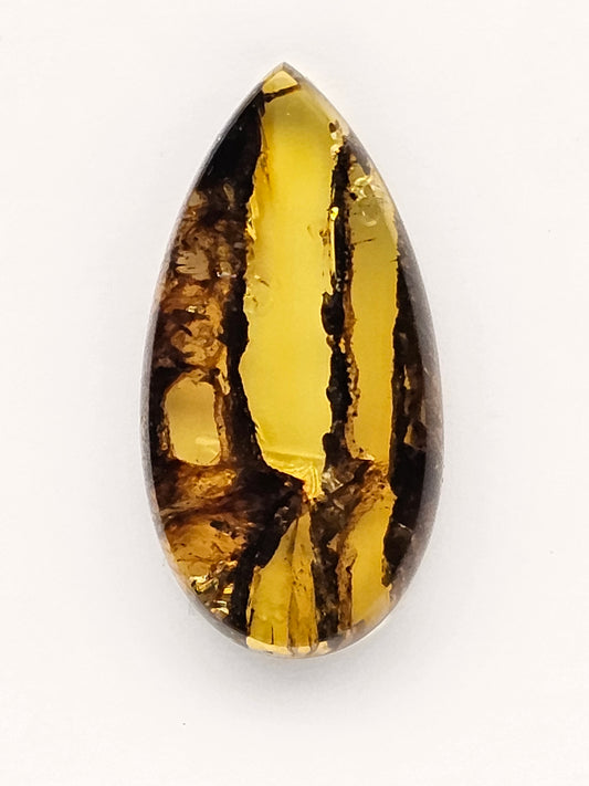 Amber authentic cabochon large
