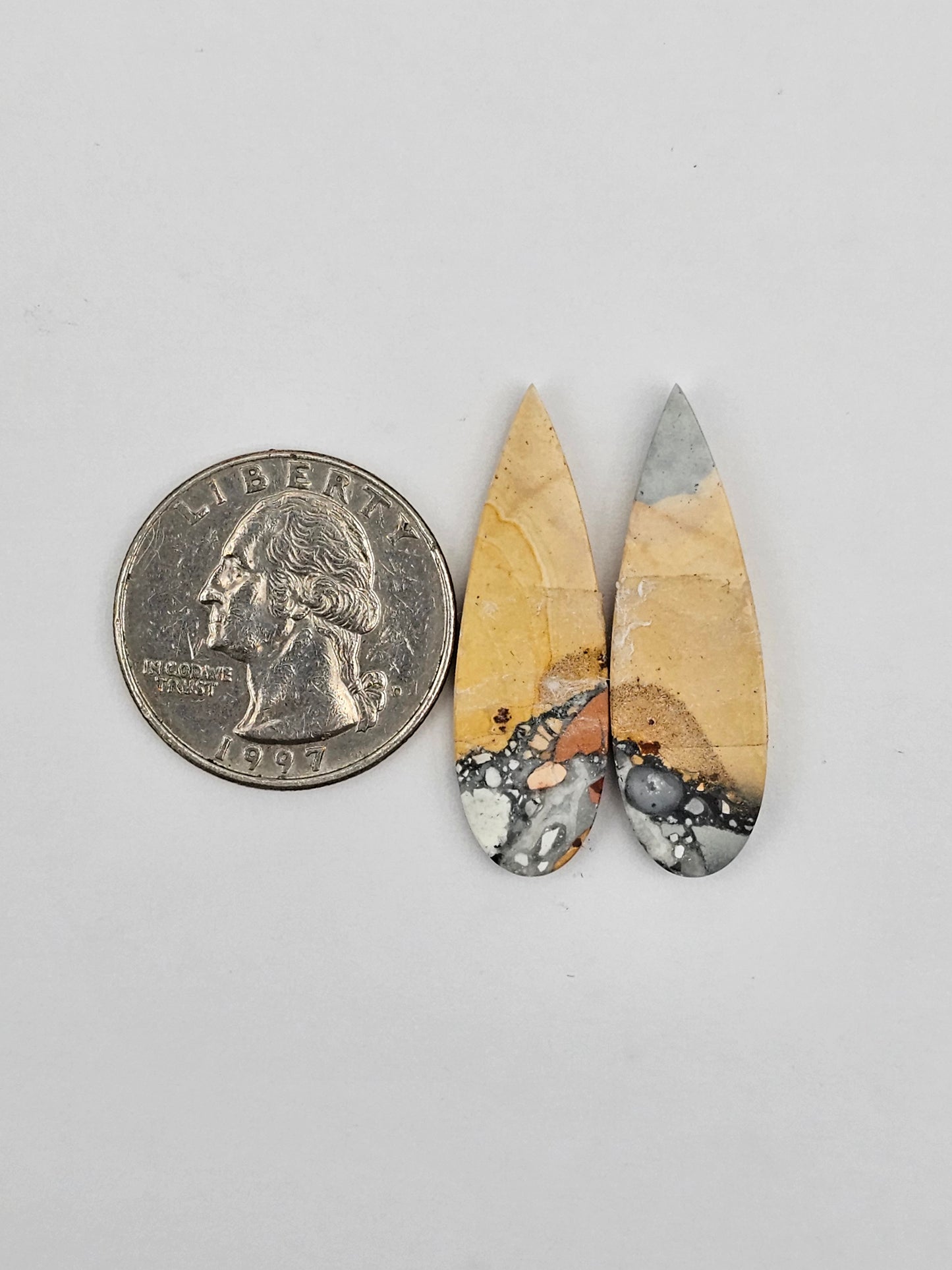 Maligano Jasper cabochon pair