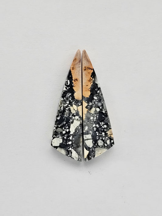 Maligano Jasper cabochon pair