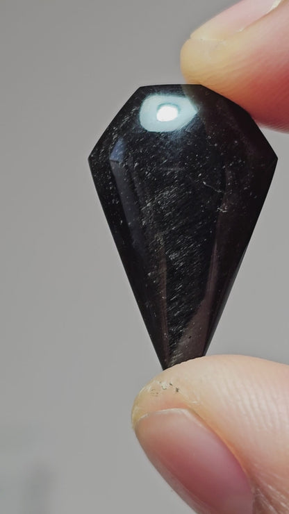 Obsidian Long Shield Cabochon