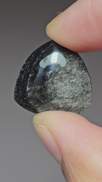 Obsidian Large Triangle Cabochon