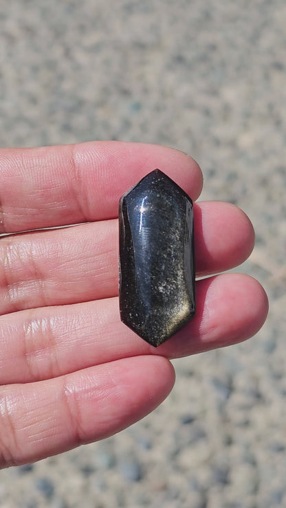 Golden Obsidian Long Diamond Cabochon