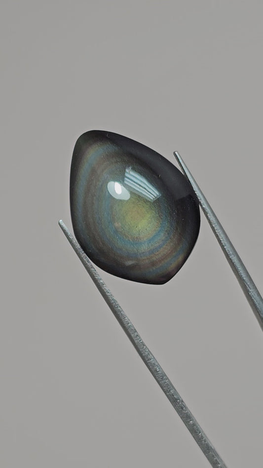 Rainbow obsidian Cabochon | Natural Mexican Obsidian for Silversmiths