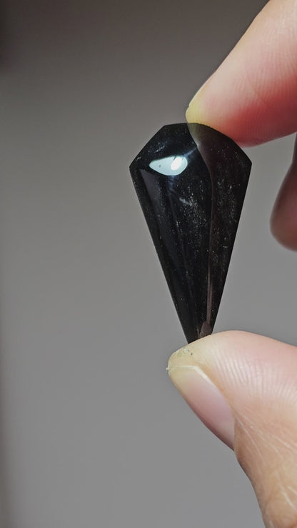 Obsidian Long Shield Cabochon