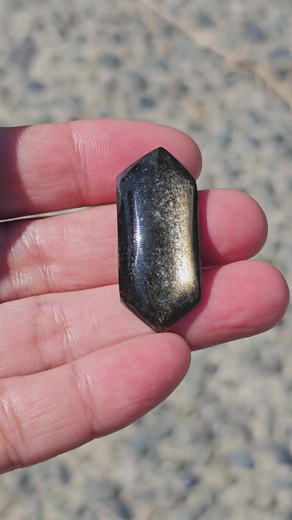 Golden Obsidian Long Diamond Cabochon