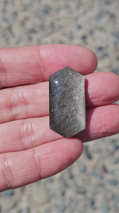 Golden Obsidian Long Diamond Cabochon