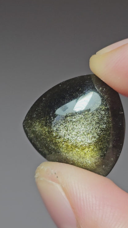 Obsidian Large Triangle Cabochon
