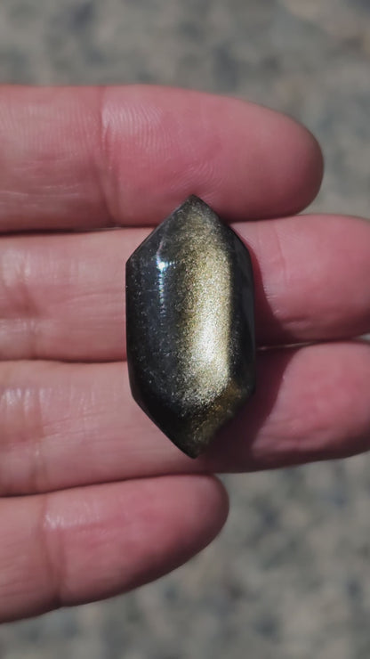Golden Obsidian Long Diamond Cabochon