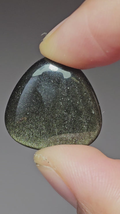 Obsidian Large Triangle Cabochon