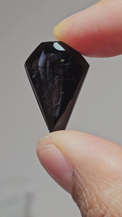 Obsidian Long Shield Cabochon
