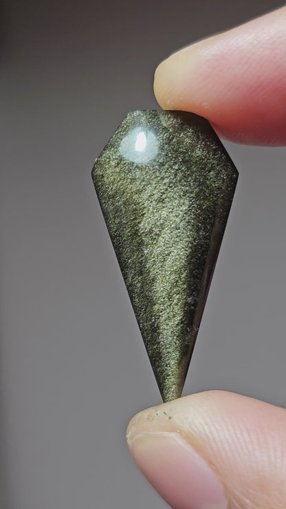 Obsidian Long Shield Cabochon