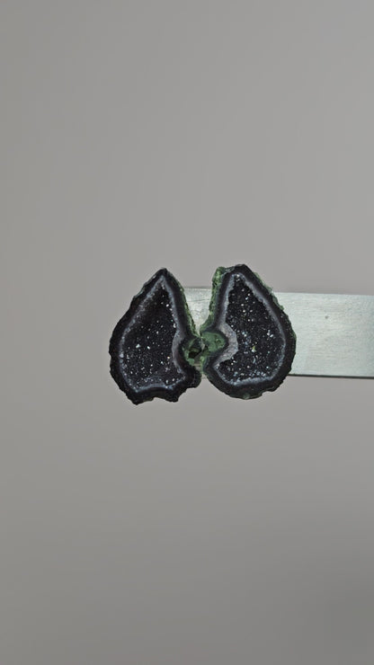 Tabasco Geode Cabochon Pair | Natural Mexican Geode