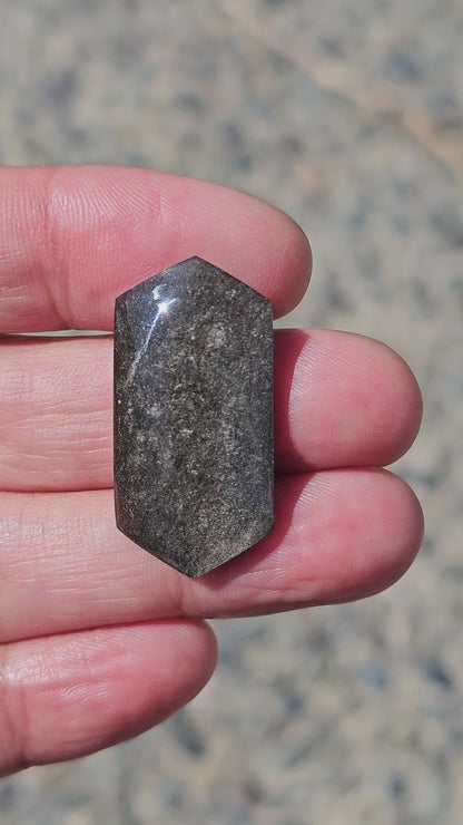 Golden Obsidian Long Diamond Cabochon