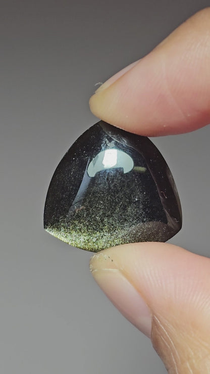 Obsidian Large Triangle Cabochon