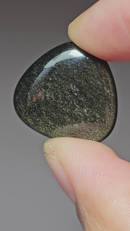Obsidian Large Triangle Cabochon