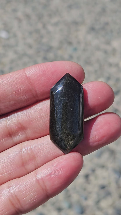 Golden Obsidian Long Diamond Cabochon