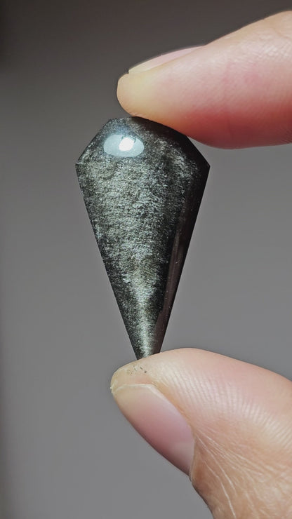 Obsidian Long Shield Cabochon