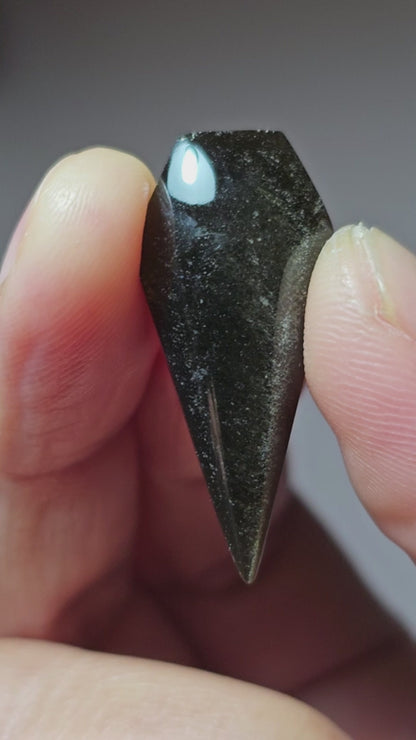 Obsidian Long Shield Cabochon