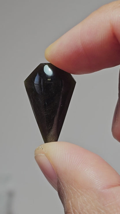 Obsidian Long Shield Cabochon