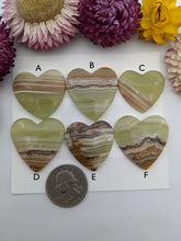 Load image into Gallery viewer, Green onyx hearts
