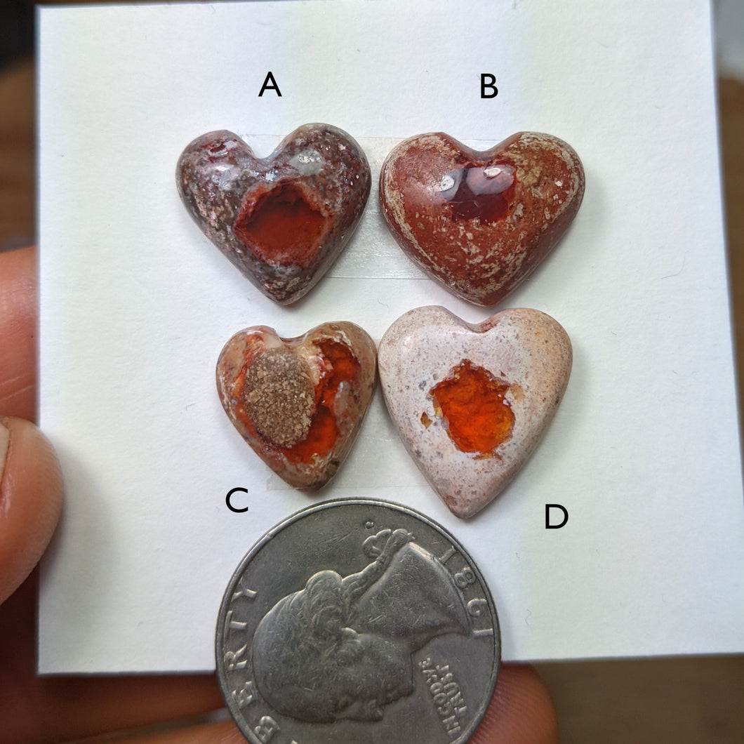 Cantera opal red hearts