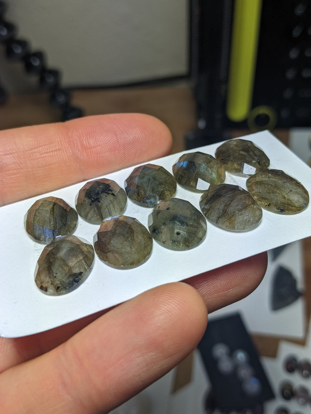 Labradorite faceted rounds
