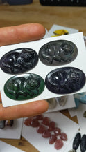 Load and play video in Gallery viewer, Rainbow obsidian carved cats
